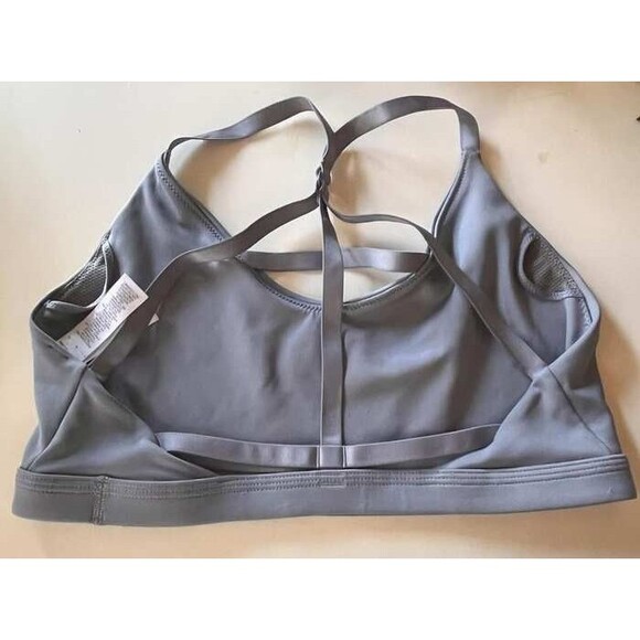 Nike Dri Fit L Gray Blue Indy Femme Strappy Light Support Sports Bra - Picture 4 of 10